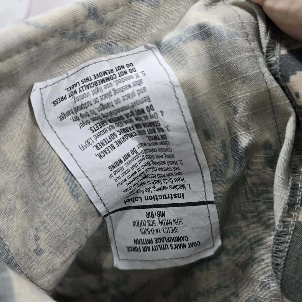 Military Jacket 36L Small Medium Digital Camo Desert Top Shirt Air Force Assault